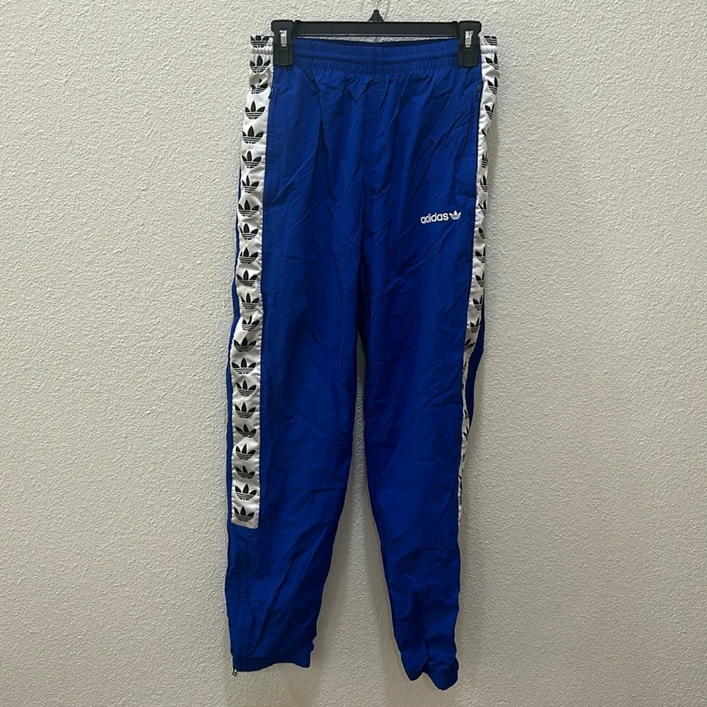 adidas Bold Blue TNT Windbreaker Track Pants Size Small